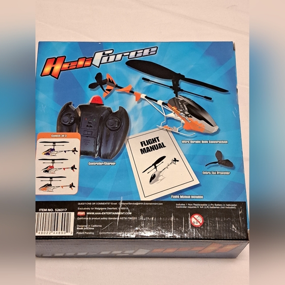 HeliForce Toy Helicopter Red -Remote Control Helicopter- NEW - Picture 3 of 5